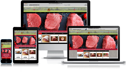 Durnin Butchers eCommerce web design web site. 