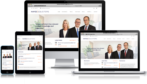 Hayes Solicitors responsive web design web site