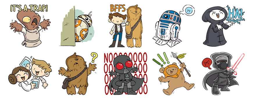 Facebook introduces cartoon Star Wars stickers to Messenger